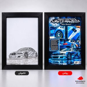 لایت باکس طرح ماشین بی ام و BMW
